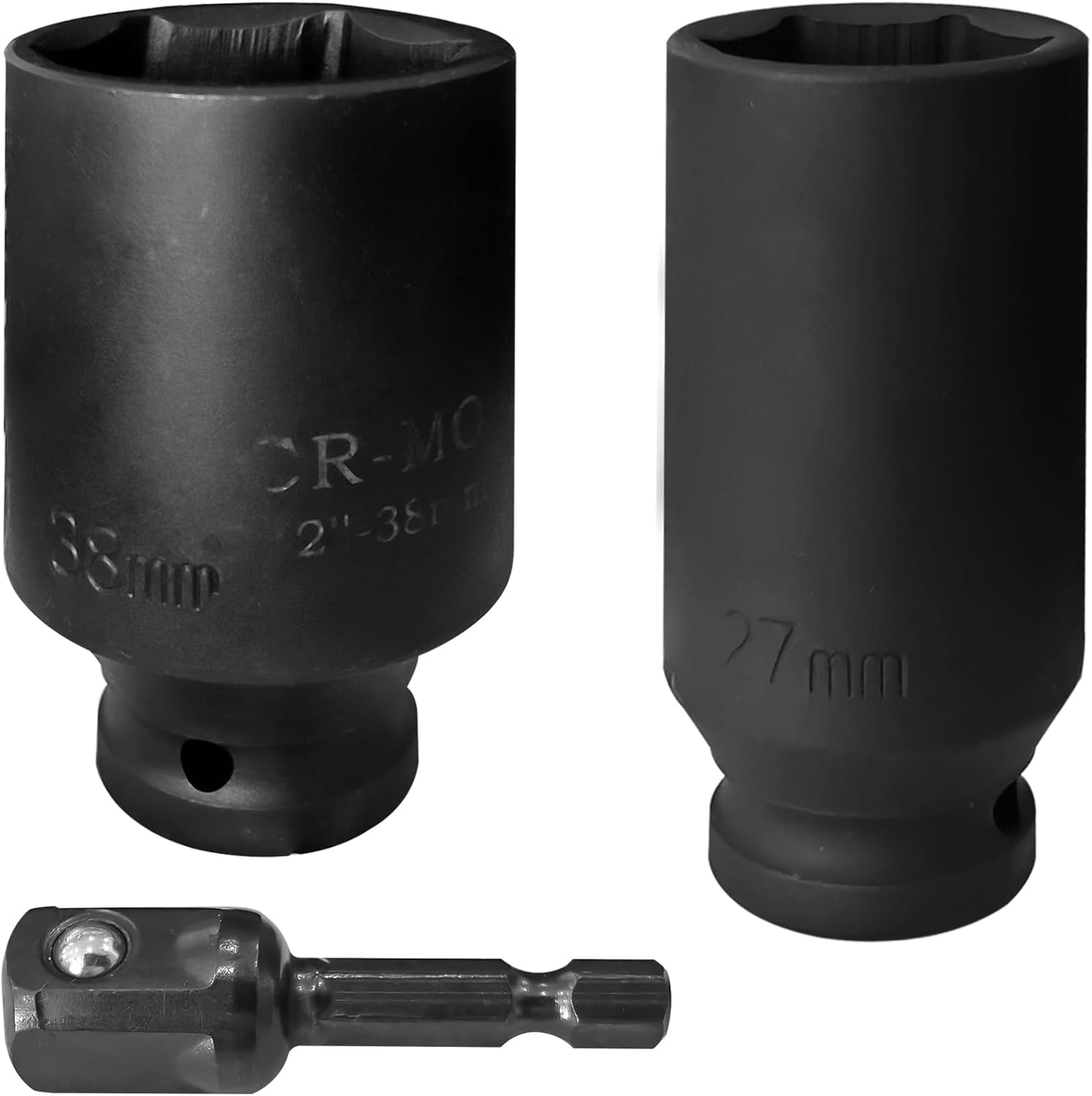 Water Heater Element Socket Wrench Set - Heavy Duty 27mm & 38mm Sockets | Corrosion resistant socket set reaches tight spaces, precise fit for RV and household water heater element maintenance