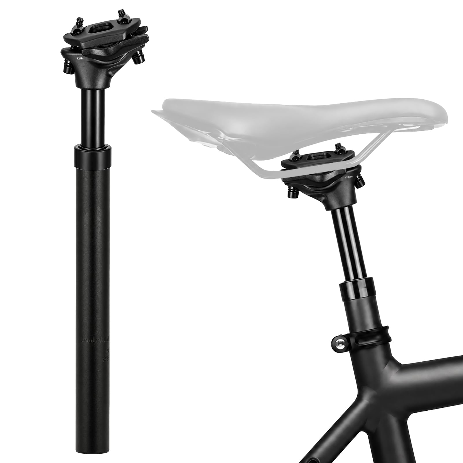 Shock Absorbing Bike Seatpost, Spring Suspension Seat Post for 27.2/30.9/31.6mm Bikes