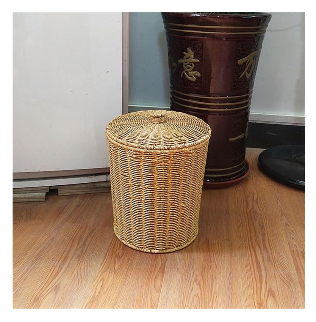 Kosz na Pranie Pojemnik na Pranie Kosz Na Pranie Plastikowy Rattan Do Przechowywania Ubrań Składany Kosz Na Brudne Ubrania Kosz na Bieliznę (Color : A, Size : 23 * 28cm)