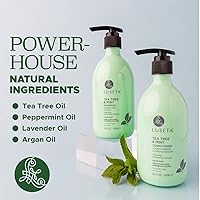 Vista 4 de Luseta Tea Tree Mint Shampoo and Conditioner for Hair with Lavender, Tea Tree and Peppermint Oil Clarifying Shampoo and Conditioner, Sooth the scalp