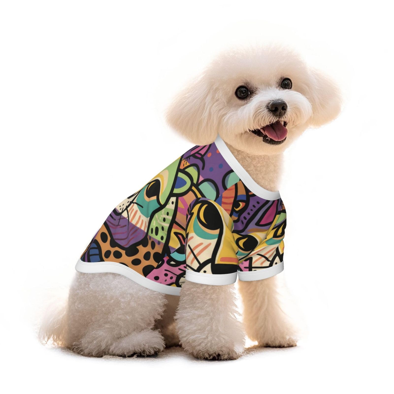 T-shirt pour chien Chromabeast haut de gamme en pur coton léger pour petit chiot