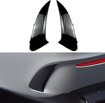 Car Rear Bumper Side Splitter Air Vent Trim Compatible with Benz CLA C118 CLA35 CLA45 AMG 2020-2023, Black