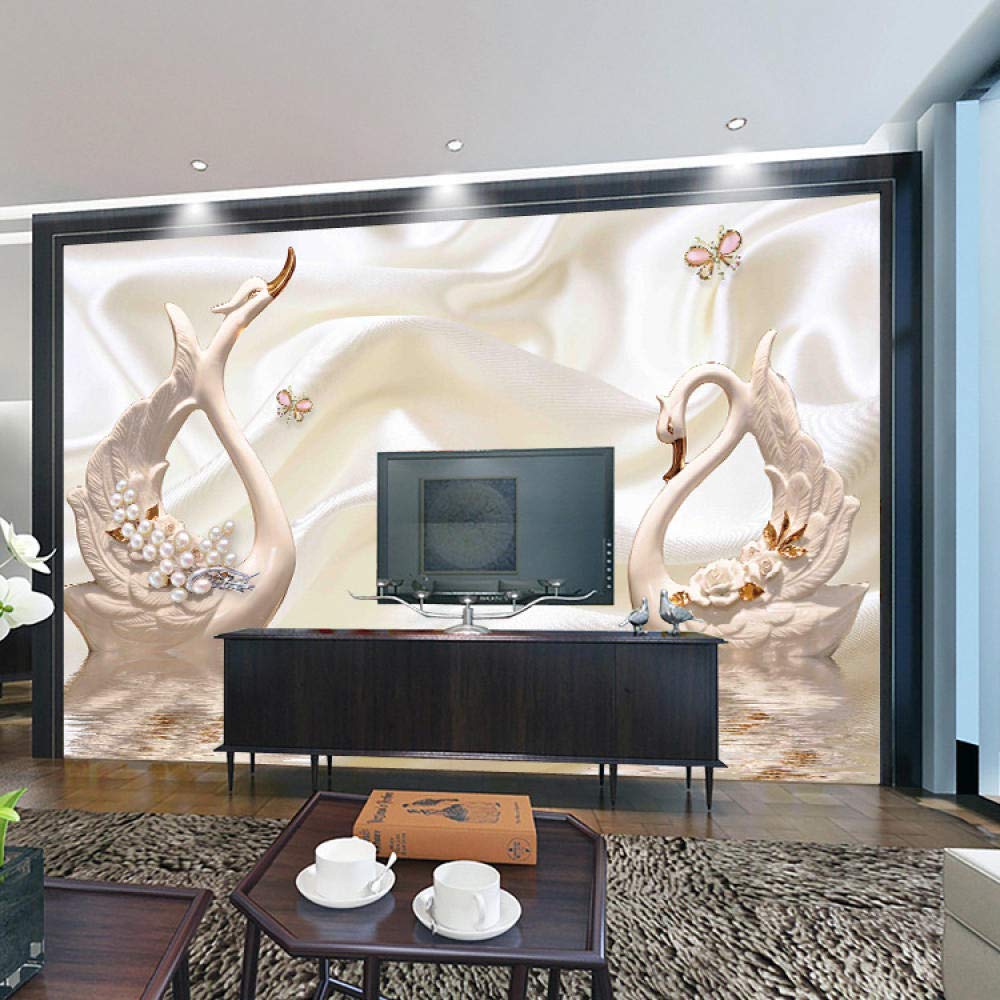 Rouleau De Papier Peint Non Tissé YangYun, Motif Ondulé, Couleur Amande, 70 Cm X 8,40 M (5,9 M²), Lessivable, Pour Salon/chambre