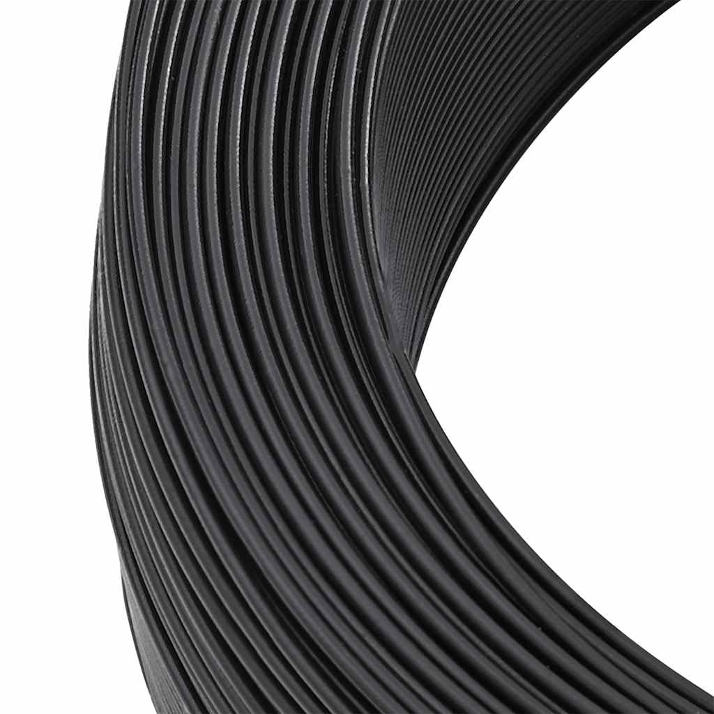 vidaXL Alambre para Atar Vallas Acero Bricolaje Accesorios Articulos para Vallado Cercado Rejas Estabilidad Firmeza Gris Antracita 250m 2.3/3.8mm