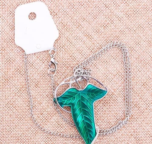 HityTech Alloy Elven Leaf Brooch Green Leaf Brooch Clasp Pin