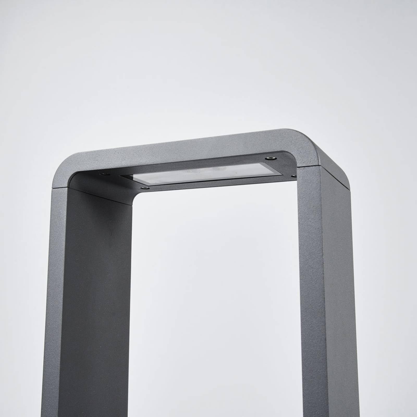 Lucande Lampada LED da esterni (Moderno) colore Nero, in Alluminio lampadina inclusa lampioncino paletto luminoso lampada viale lampione