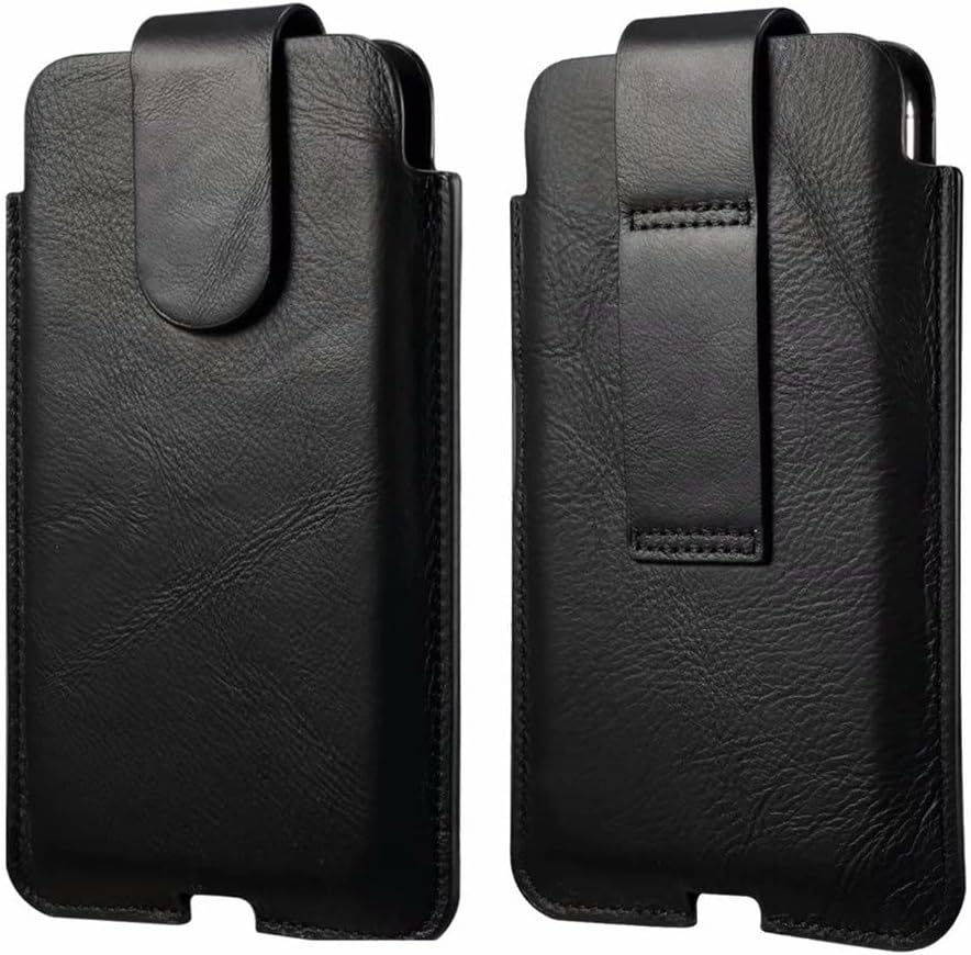 Genuine Leather Case Thin Soft Mobile Phone Waist Belt Clip Bag Men Vertical Waist Belt Clip Case Holster