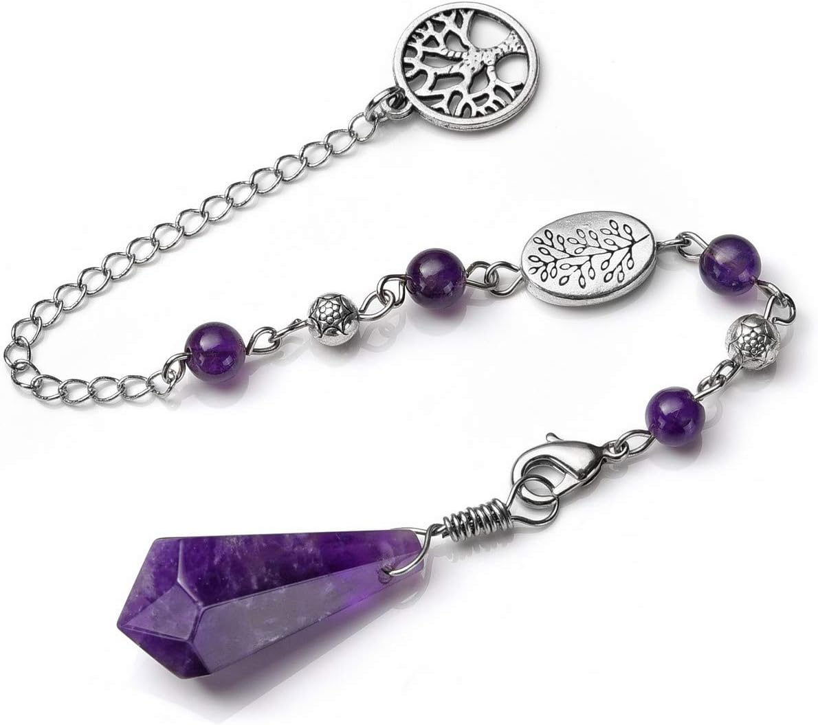 Rose Quartz Jewelry Amethyst Rose Quartz Tree Of Life Pendant – Reiki Healing Energy Stone Necklace Tree Of Life. Jewelry - Foto 8