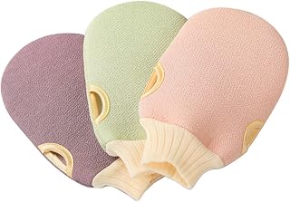 ADOCARN 2piezas Guantes Exfoliantes De Baño Guantes Ducha Para Exfoliación Corporal y Masaje Suave Color Verde Para Tipo De Piel
