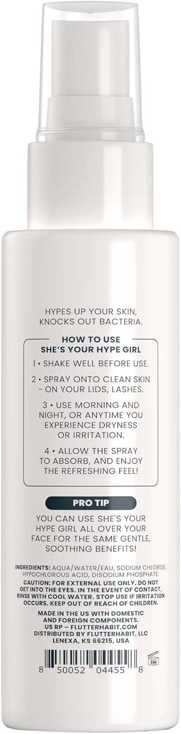 FlutterHabit Hypochlorous Acid Spray, Face Mist for Acne Prone Skin, HOCl Formula to Soothe Irritation, Refresh Complexion, Repair Damage, Balance Oil, Calm Redness, Restore Clarity (125mL)