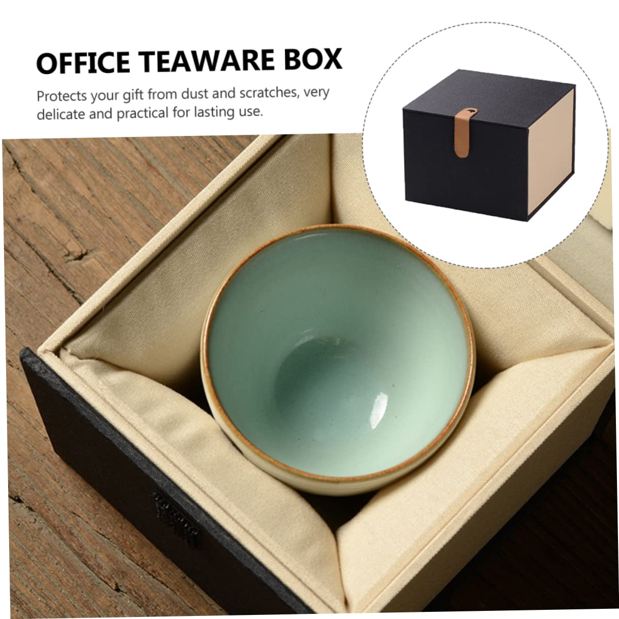 Anneome Elegant Teaware Storage Box Decorative Present Box for Office Teacup Mug Packaging Durable Practical present Holder for Special Occasions