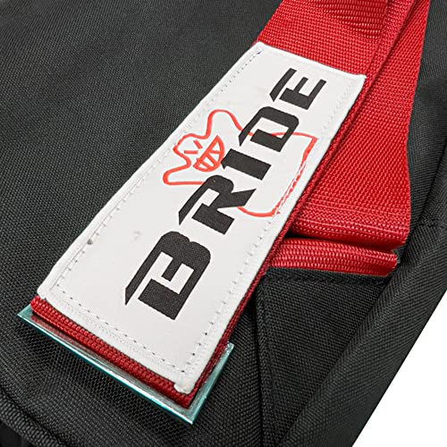 W-POWER JDM Bride Racing Backpack Brown Bottom with Adjustable Straps, Gradation Crossbody Shoulder Daypack (Bride Strap - Red)4