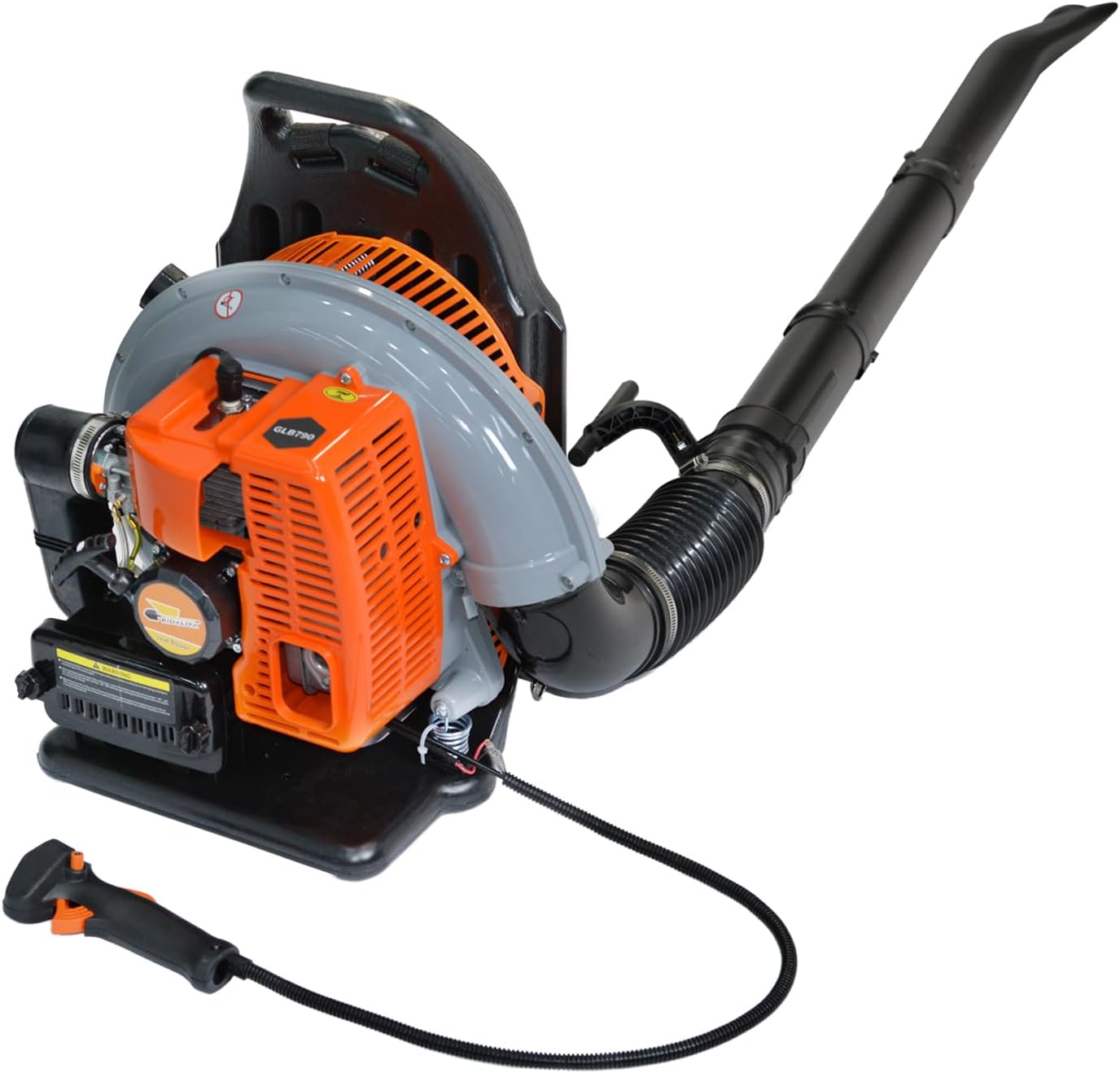 63CC Gas Leaf Blower, 3.2HP Backpack Blower with 660 CFM Air Volume and 200 MPH Wind Speed, Powerful 2-Stroke Engine for Heavy-Duty Lawn, Yard, and Parking Lot Cleanup