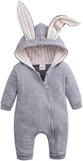 Kids Tales Baby,Clothing,Baby Boys 0-24m,Bodysuits & One-Pieces,Rompers Kids Tales Newborn Baby Winter Warm Outfits Cute Rabbit Ear Hooded Zipper Romper