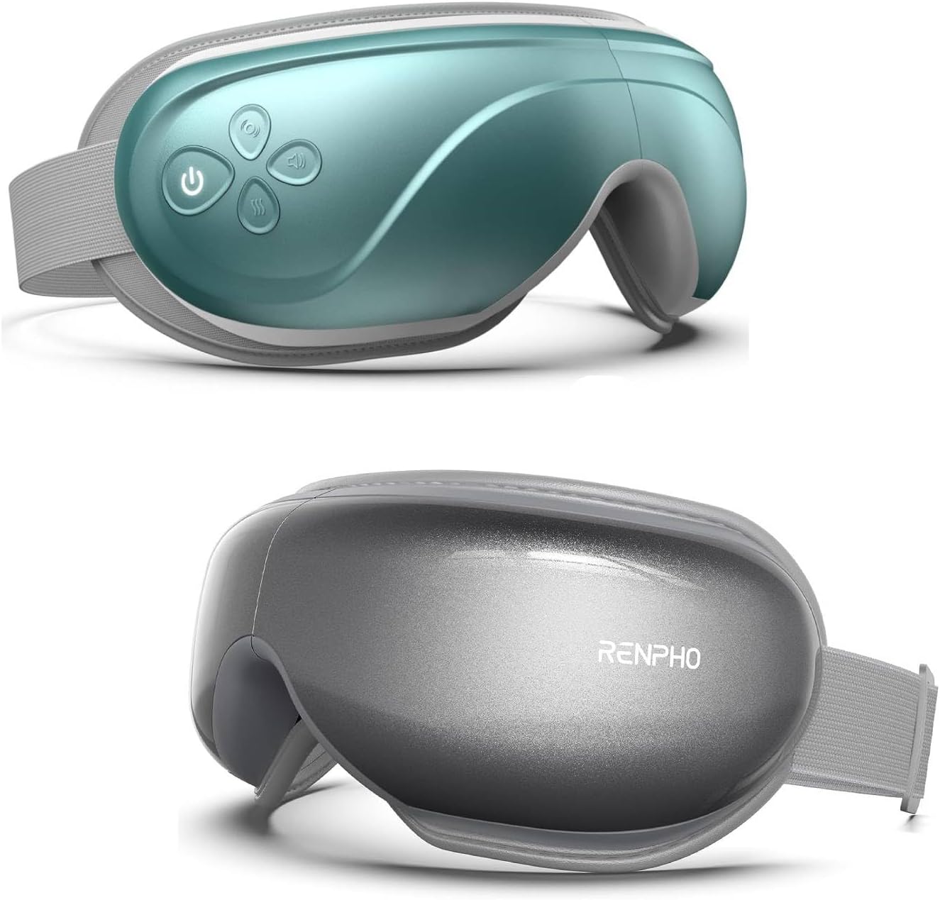 RENPHO Eyeris 2 & Eyeris 1 - Blue Wrap-Around Neck Eye Massager - Kneading & Compression - Heat Therapy