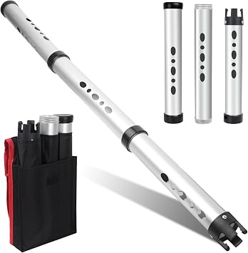 TRINKA Golf Ball Retriever with Storage Bag, Detachable Golf Ball Picker Upper Tube, Aluminum Alloy Golf Ball Collector, 40 Inch Golf Balls Shagger Grabber for Men Women, Hold up to 24 Golf Balls