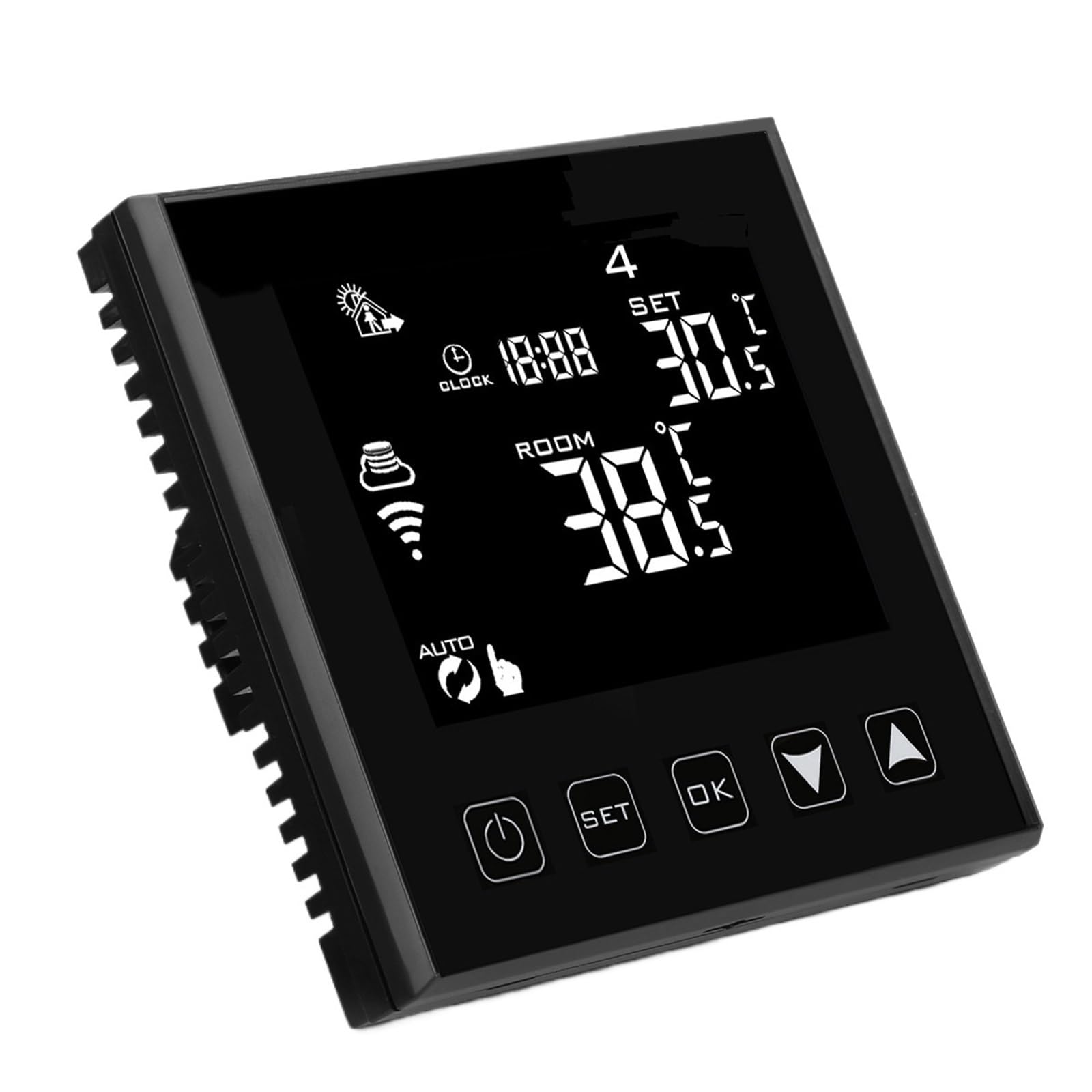 Thermostat, Indoor Thermometer Digital Hygrometer WiFi Thermostat For Central Air Conditioning Room Temperature Controller Cooling Heating