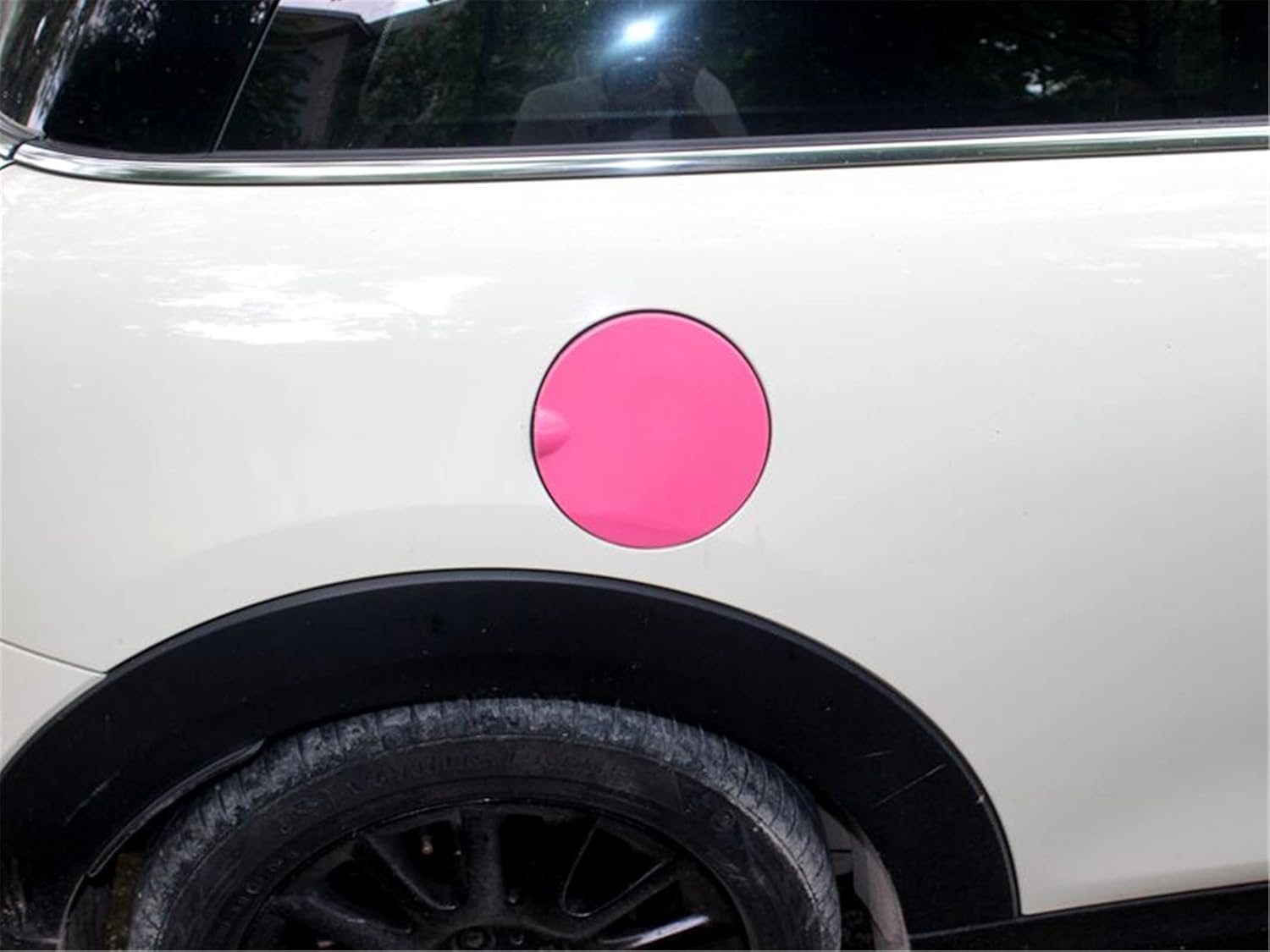 ABS Fuel Tank Gas Cap Cover Trim for Mini Cooper Hardtop Hatchback Covertible Countryman Clubman (Pink,R60 1.5T 1.6T)