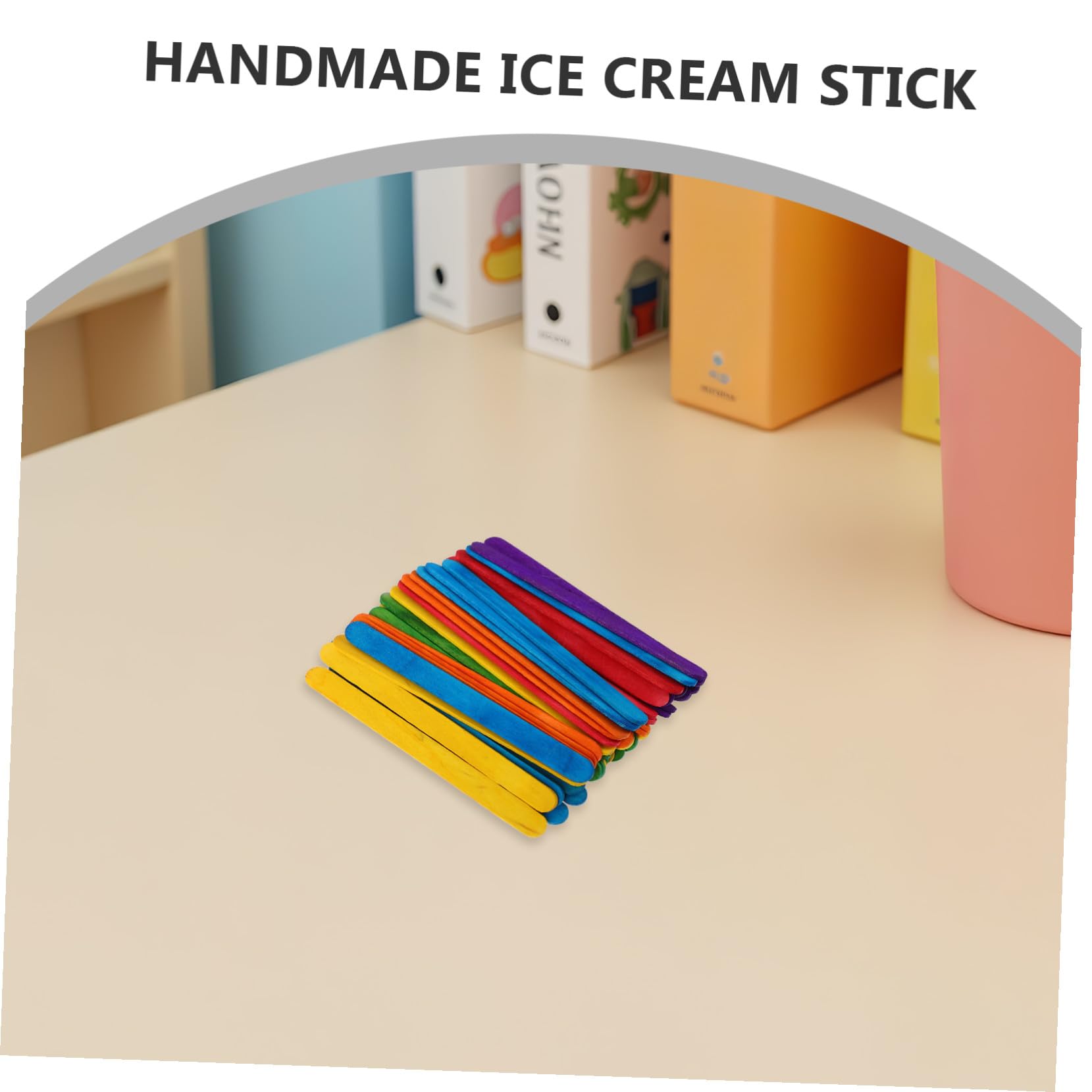 500 Palitos de Madera Jumbo para Manualidades y Proyectos de Ciencia Palitos de Helado de Colores para Niños y Jóvenes en Actividades Creativas