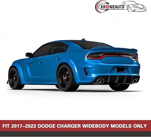 Miniatura 4 de KKoneAuto Difusor trasero compatible con Dodge Charger SRT 2015-2023, difusor de parachoques de labio trasero, divisor de cenefa de PP, estilo OE