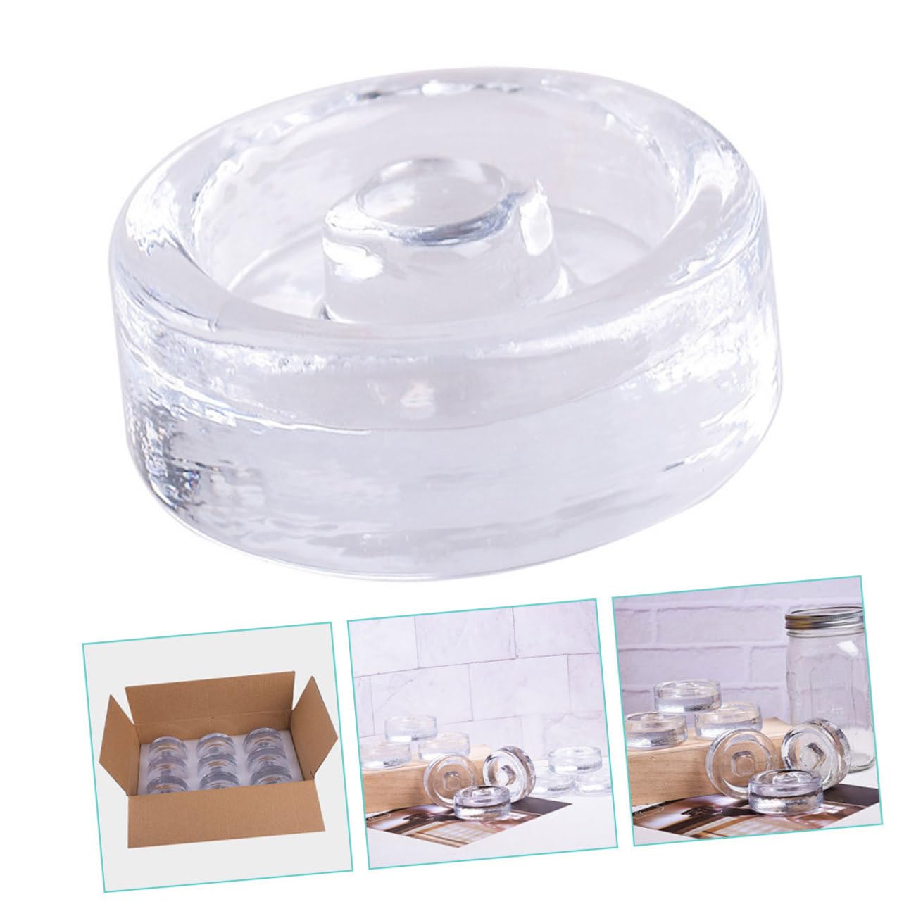 3 Stück Teiliges Glasgewichte und Klarglas Fermentierdeckel Praktische Einmachglas Gewichte für Sicheres Fermentieren von Sauerkraut Kimchi und Gemüse Wiederverwendbar Passend für