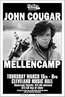 John Mellencamp 1984 Cleveland Concert Poster