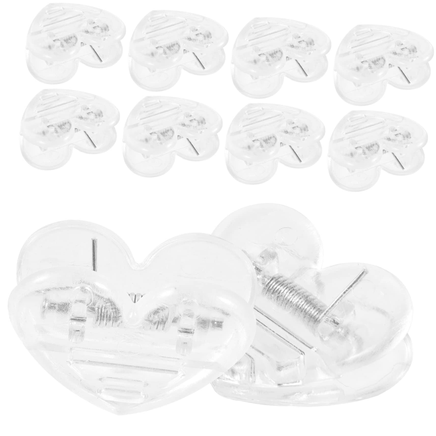 ARTIBETTER 15Pcs Adorable Heart Shaped Bag Clips Clear Potato Chip Clips Picture Clamps for Home Lightweight Design for Food Crafts for Organizing