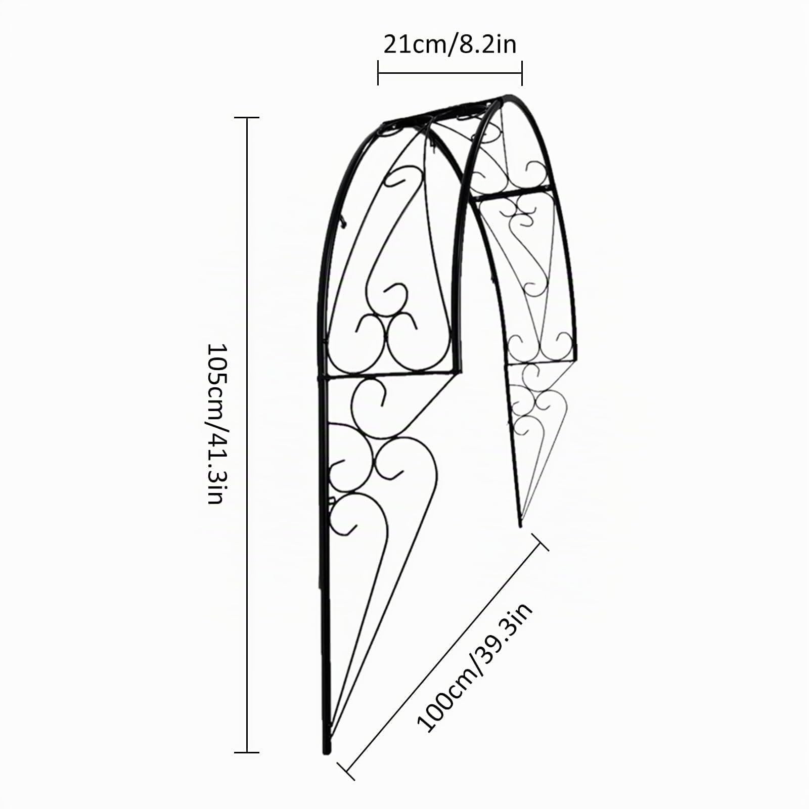Treillis d'arche de jardin pour plantes grimpantes – Arche murale en métal pour entrées extérieures, parfait pour l'aménagement paysager de la maison et les éléments décoratifs