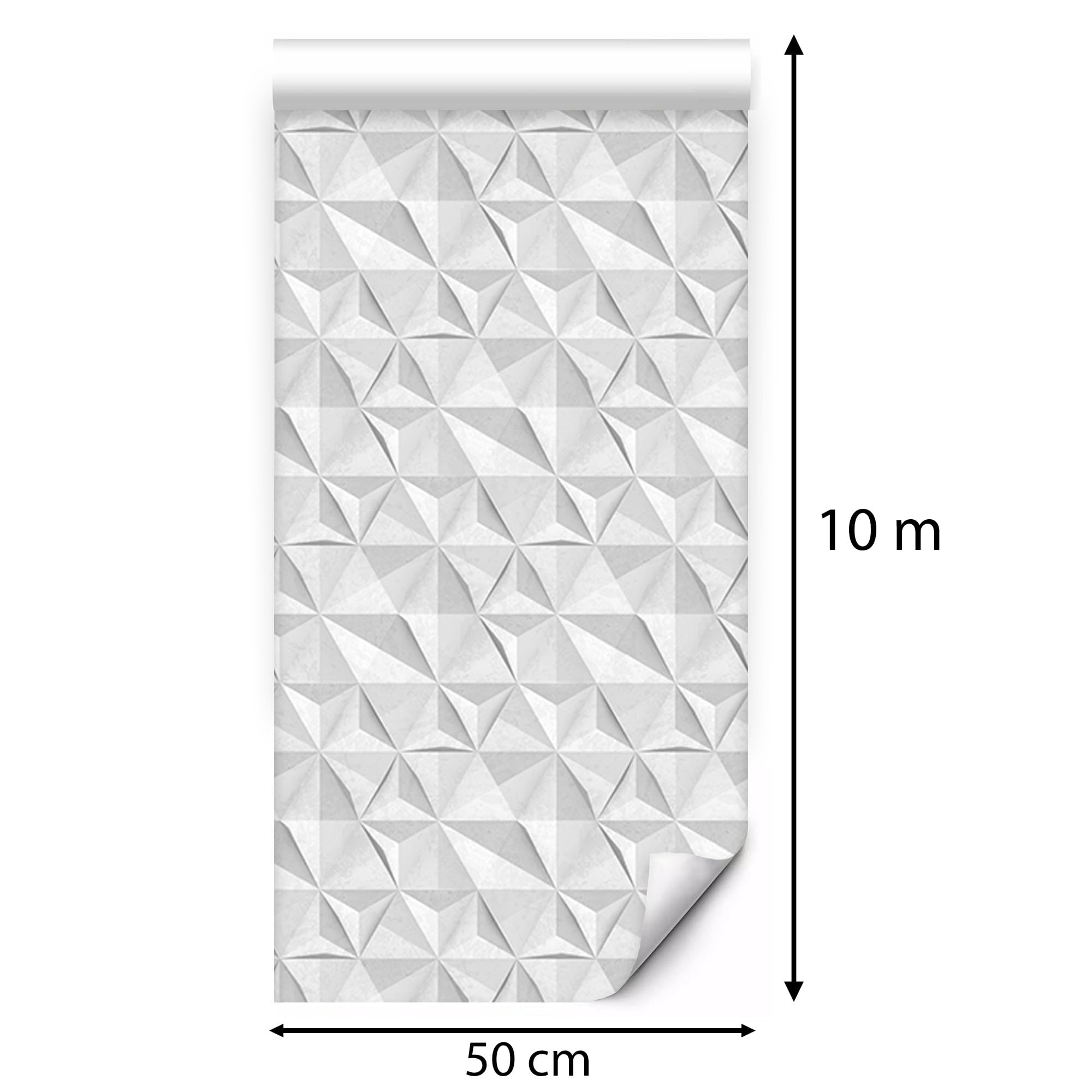 Tapeta samoprzylepna nowoczesna w geometryczne wzory 3D w kolorze szarym