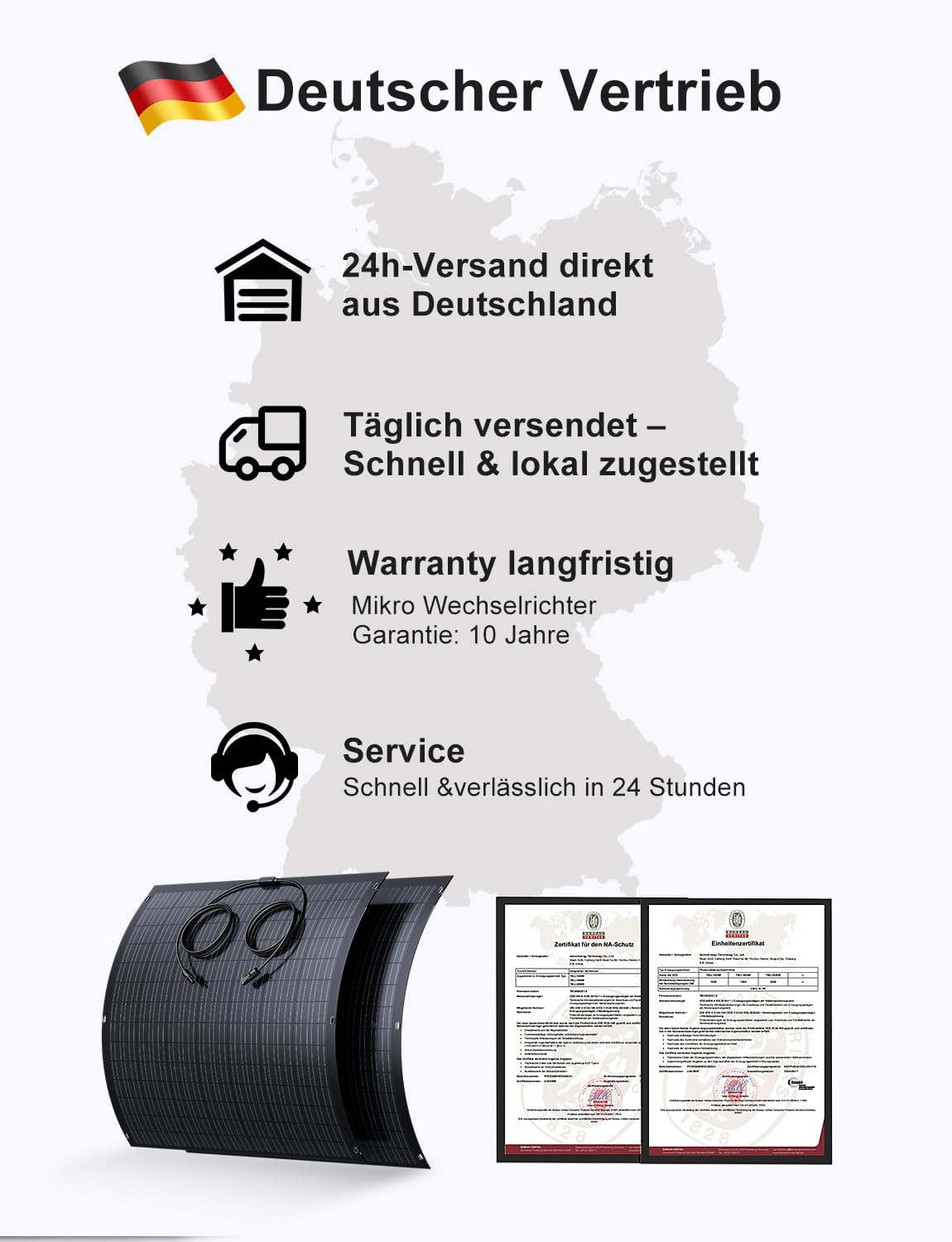 480W Solarpanel Flexibel Monokristallines Solarpanel, 2X 240W Solarmodul mit 3 m Solarkabel, 6-Loch-Montage IP67 Wasserdicht 21V/11A Solarpanel für Balkonkraftwerk, RV, Camping,0% MwSt