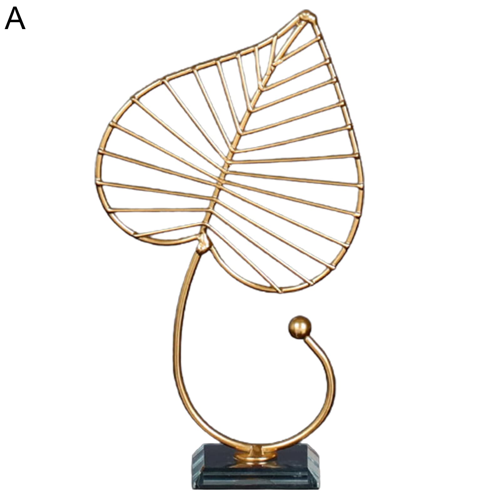 Amazon.co.jp: Colorido 葉 置物 鉄製 芸術的 イチョウの葉 像 丈夫