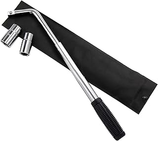 Telescoping Lug Wrench - OKSTENCK Extendable Wheel Nut Wrench Universal Extending Tyre Spanner Tire Repair Tool Wheel Brace Set for Car Van Truck Caravan (17mm, 19mm, 21mm, 23mm Socket)