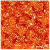 BeadTin Orange Sparkle 13mm Star Plastic Pony Beads (250pcs)