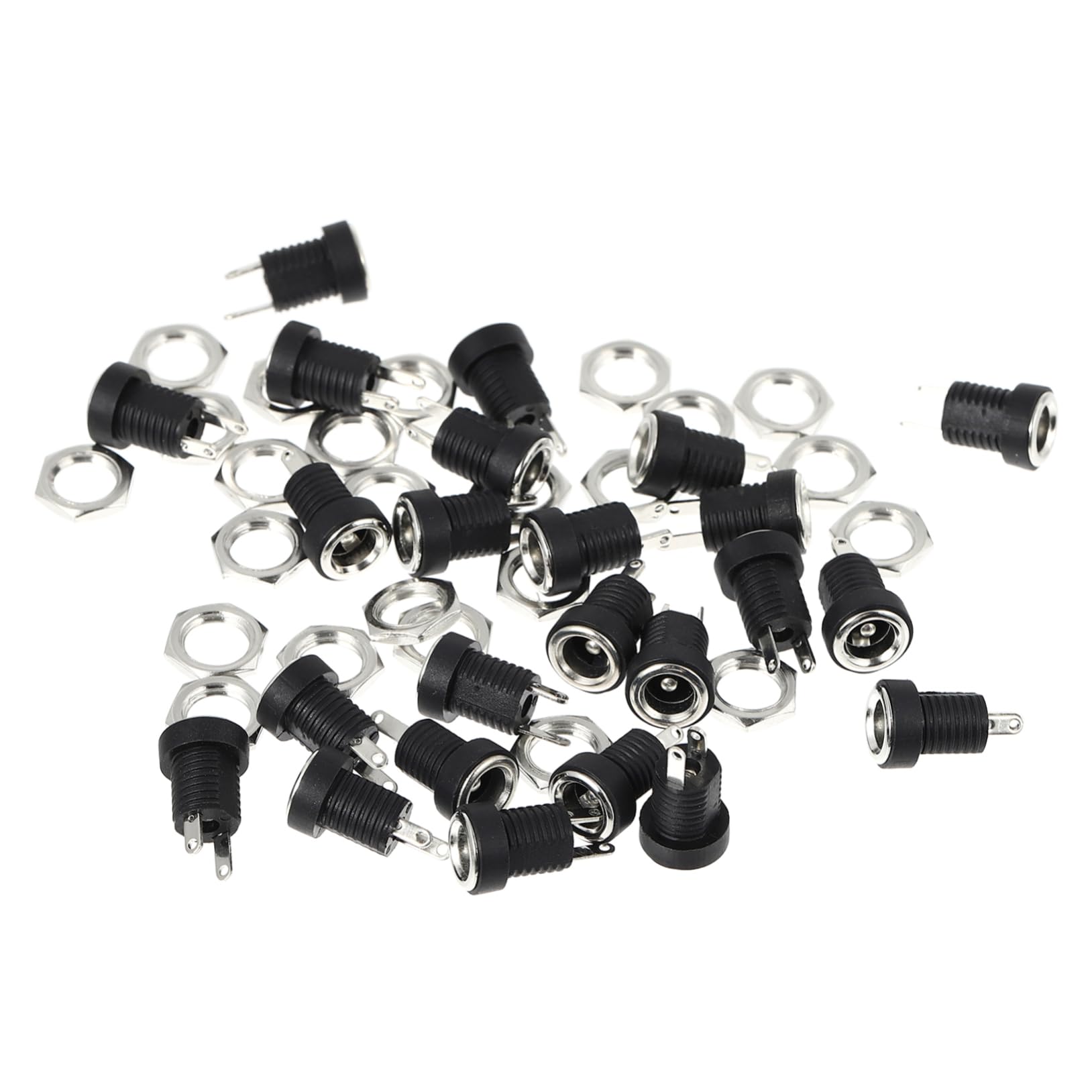 KICHOUSE Complete Dc Power Connector Set 24pcs Dc Power Sockets for Dc Power Supply Panel Mount Connect