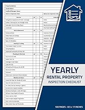 Yearly Rental Property Inspection Checklist: Annual Rental Property Inspection Report Book | Maintenance Inspection Forms for Landlords & Property Managers