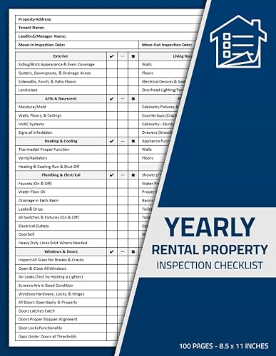 Yearly Rental Property Inspection Checklist: Annual Rental Property ...