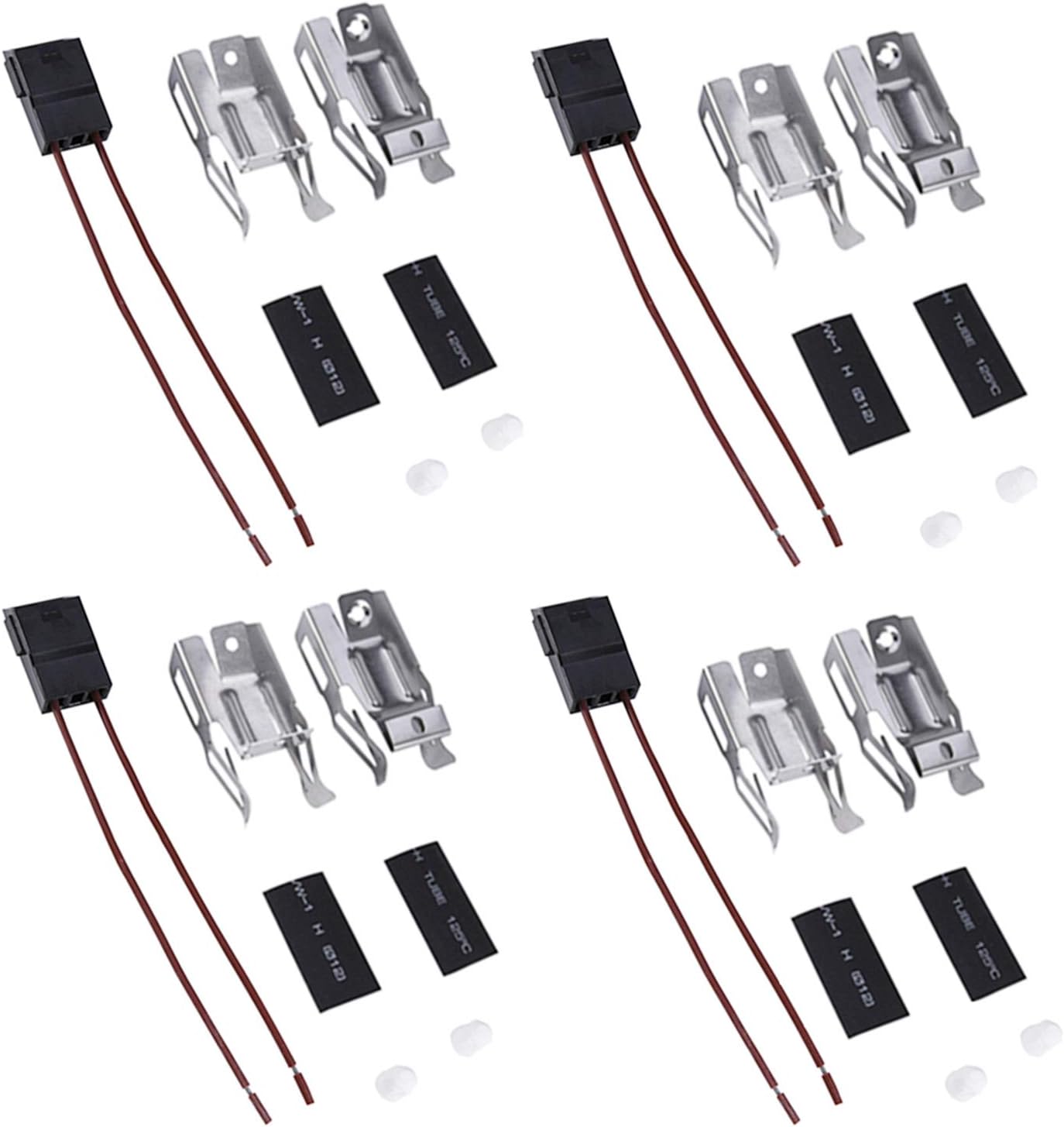 Range Surface Element Receptacle Terminal Block Kit 5303935058 ERR117, Replaces 330031 WB17X210 814399 RR109 5303274292 5301167733 (4 Pack)