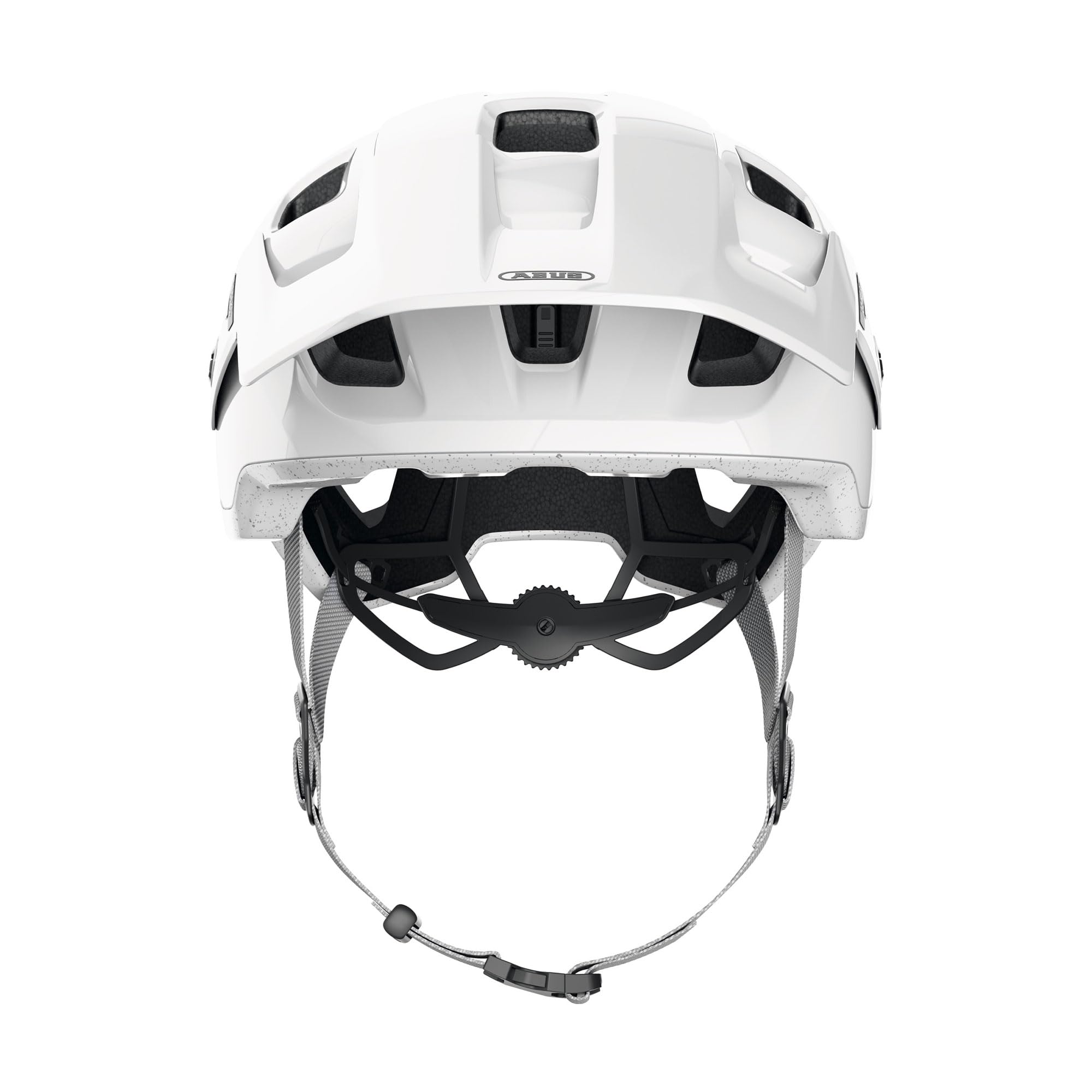 ABUS Casco MTB MoDrop MIPS, Blanco, M para Ciclismo Offroad | Casco de bicicleta con protección MIPS, sistema de ajuste Zoom Spin, con abertura para coleta