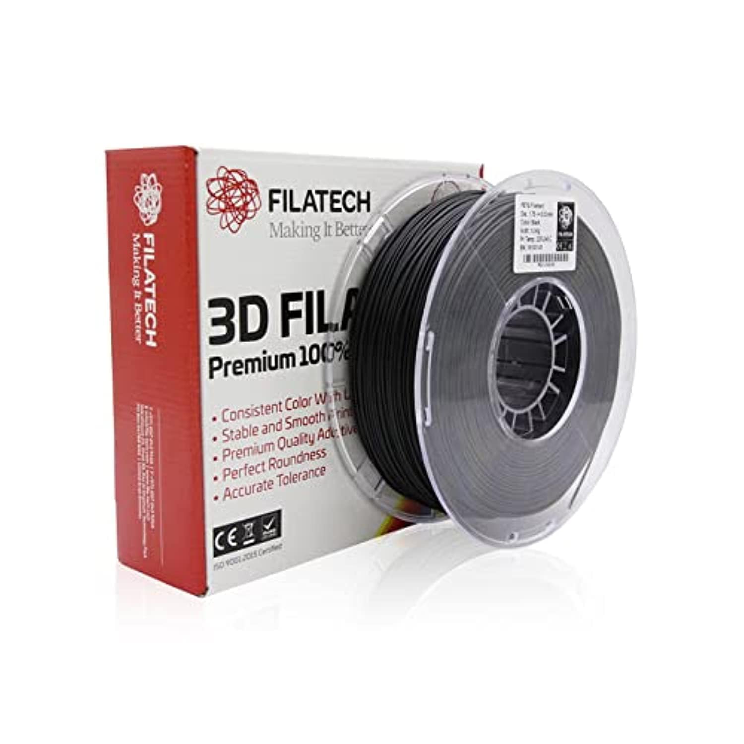 PETG Filament, Black, 1.75mm, 1KG, Made in UAE