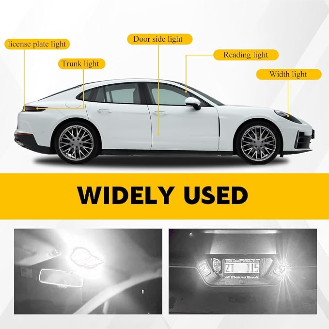 10PCS 194 LED Luz de Interior para Carro miniatura 5