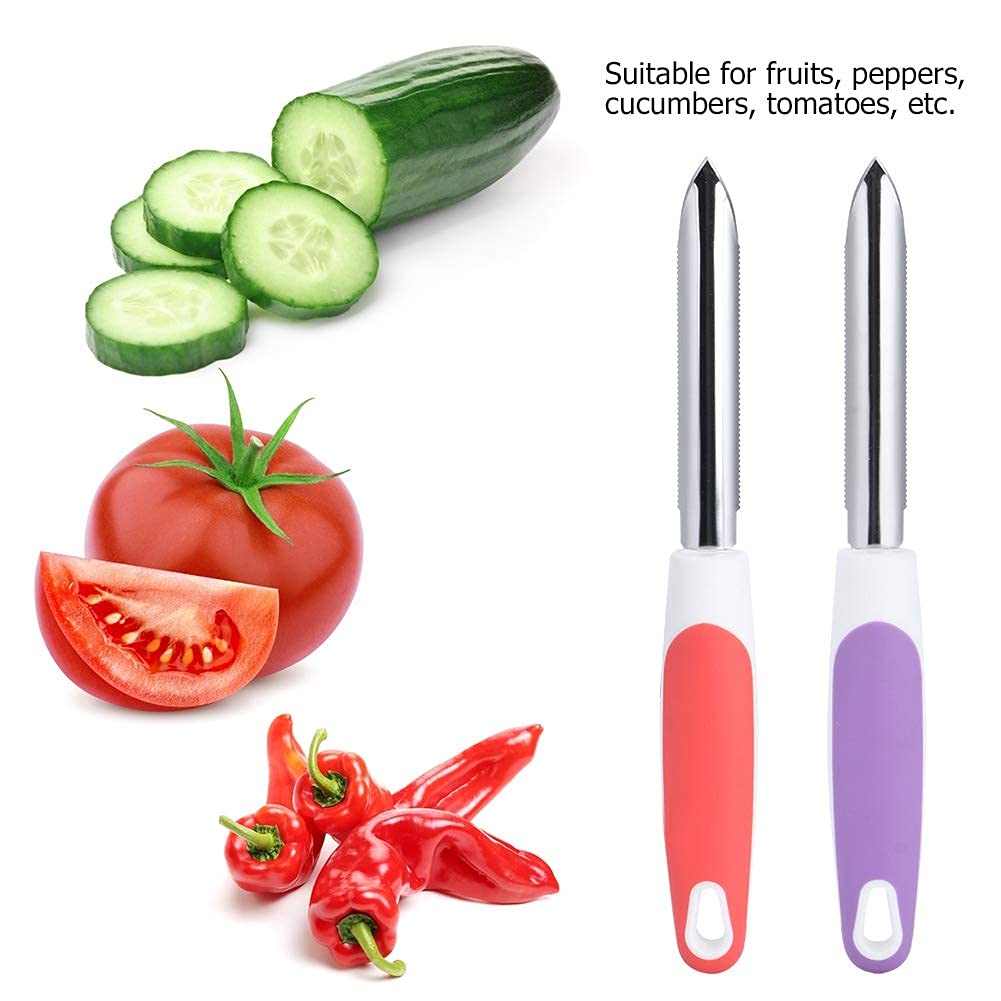 Fruit Core Remover Stainless Steel 2 Pcs Pear Seed Corer Remover Tool with Serrated Blade Fruit Core Remover Tool,Eggplant Corer Jalapeno Chili Pepper for Home and Kitchen - Image 2