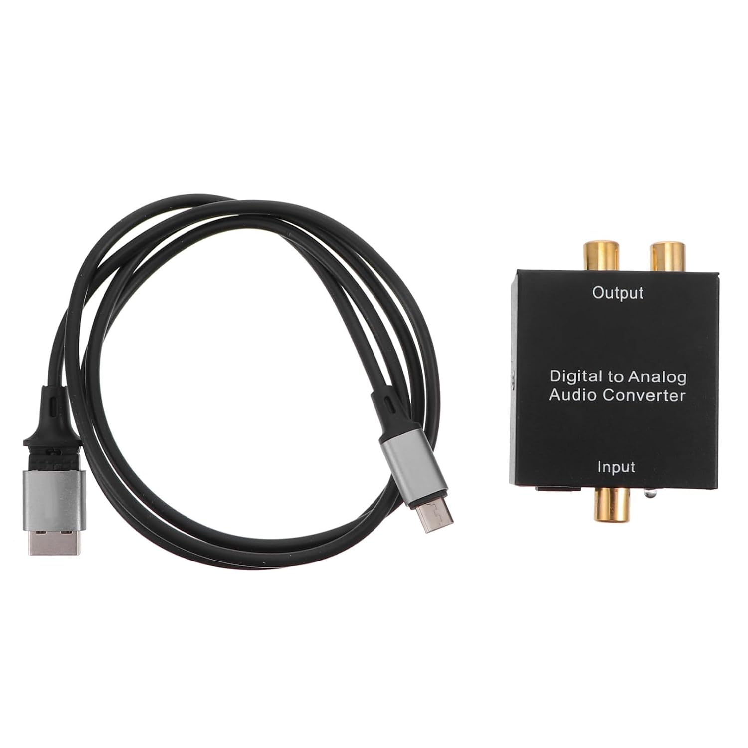 POPETPOP Digital to Analog Audio Converter R Adapter Optical Coaxial to Analog Stereo Audio Adapter for Television Entertainment Player Home Cinema Game Console with Metal Design