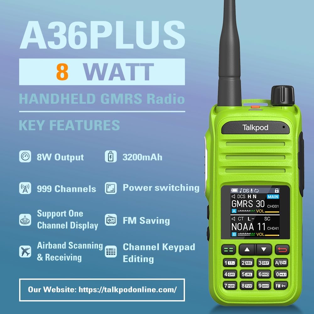 Key features of Talkpod A36Plus including 8W output and 3200mAh battery