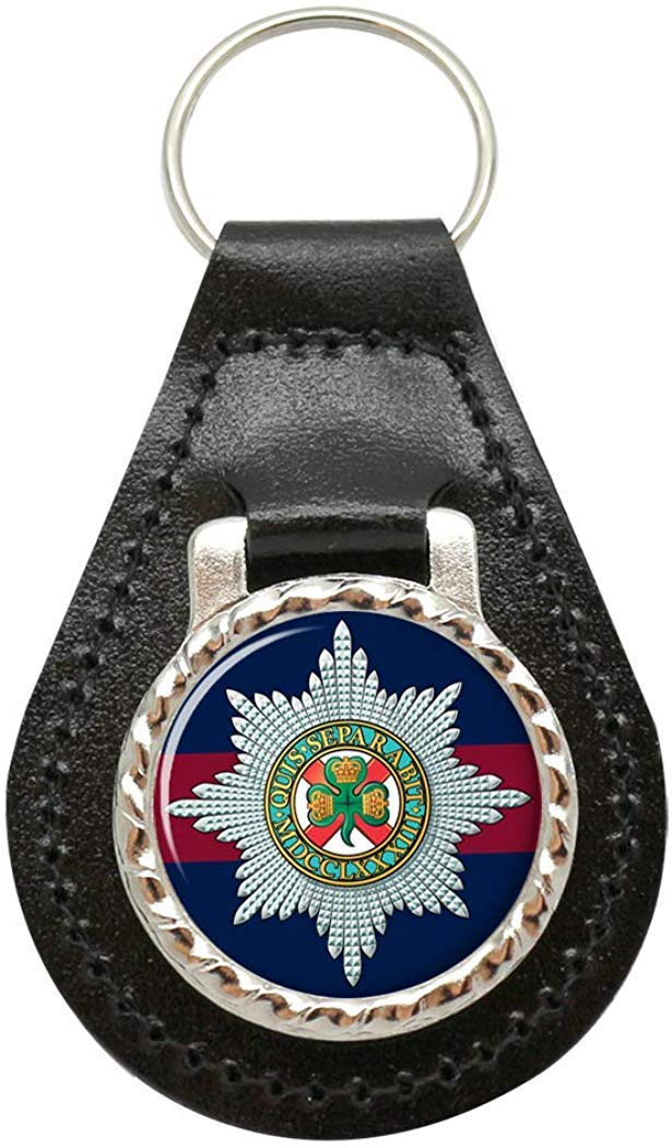 Giftshop UK Irish Guards, British Army Leather Key Fob
