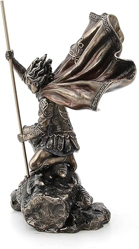 Miniatura 3 de Veronese Design Estatua de fantasía de Saint George The Dragon Slayer de 11 3/8 pulgadas, resina bronceada fundida en frío, decoración del hogar