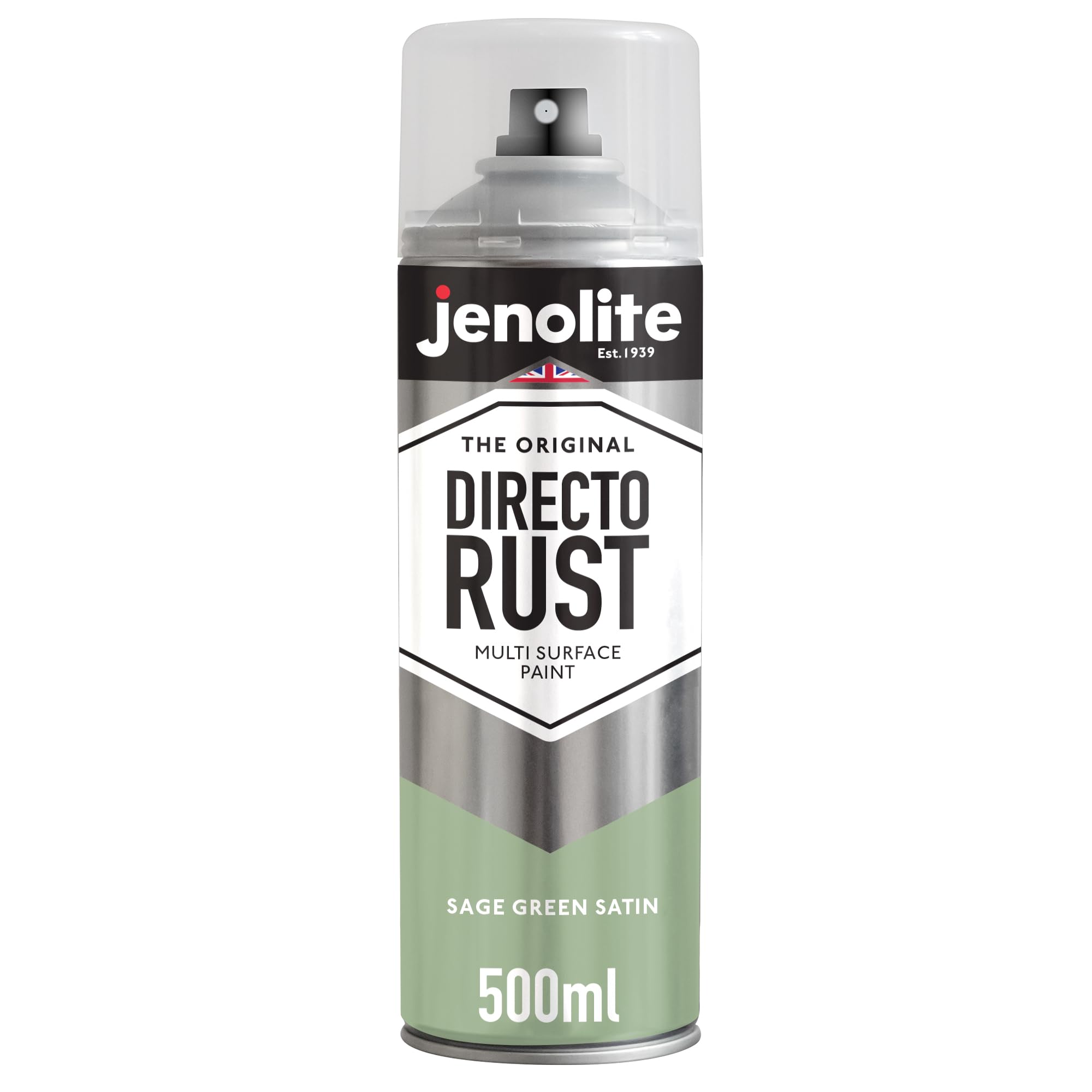 JENOLITE Directorust Spray Paint Sage Green Satin 500ml Direct To Rust