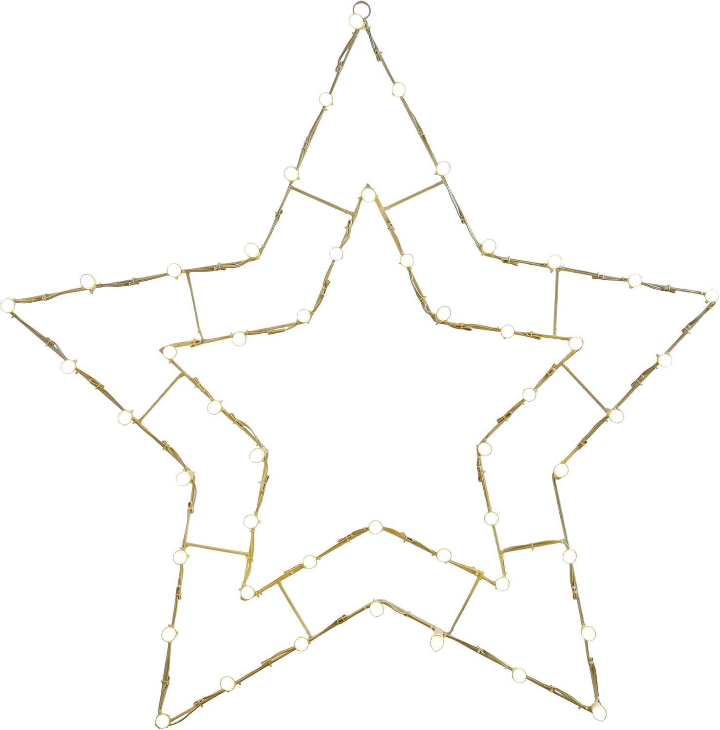 Vickerman V146042 5 Pt Star C7 Wire Motif Tree Toppers, 48" x 48", White