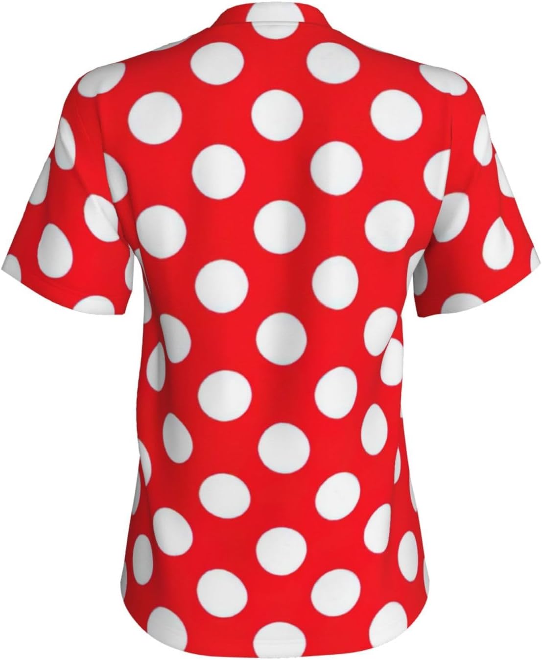 Women Casual Cute Polka Dot Print V-Neck T-Shirt Short Sleeve Summer Trendy Tops.