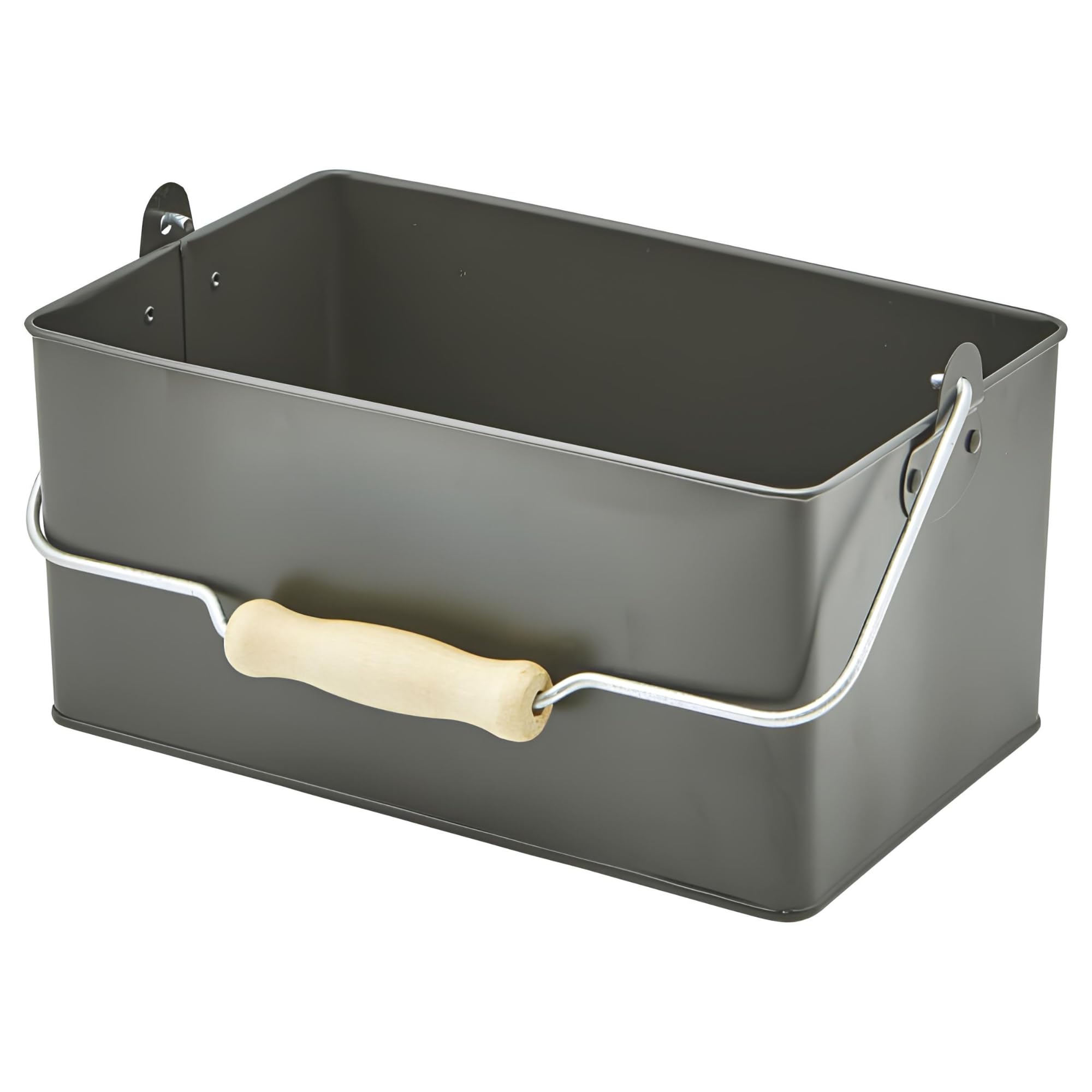 Genware Table Caddy Dark Olive 24.5 x 15.5 x 12.5cm, GSTC2415DL, Single