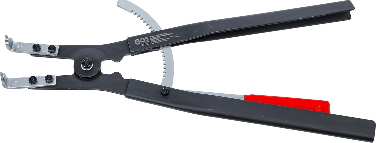 BGS 6739 | Snap Ring Pliers | Angled | for External Snap Rings | 500 mm | Seegering Pliers | Non-Slip